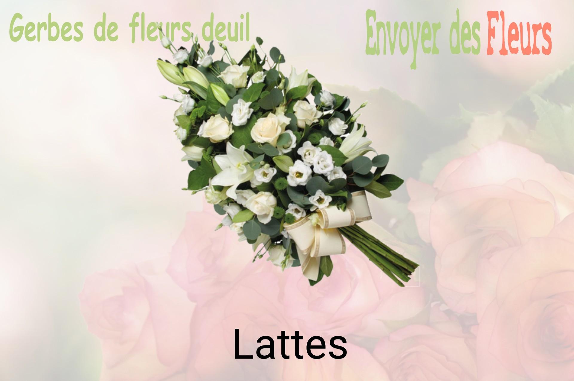 Gerbe de fleurs de deuil livrée à Lattes